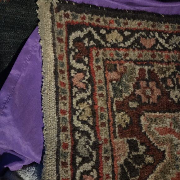 Heriz Rug 2x13 ft Vintage Geometric Medallion Wool Carpet Hand Knotted rust Red - Picture 4 of 7